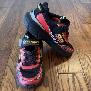 Skechers Adventure Racer Boys 13 Sneakers Play Shoes Race Car Red Black Peeling